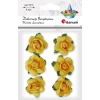 Ozdoba papierowa Craft-Fun Series róże na druciku Titanum (25YX0902-12- yellow)