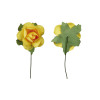 Ozdoba papierowa Craft-Fun Series róże na druciku Titanum (25YX0902-12- yellow)