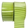 Wstążka Craft-Fun Series satynowa karbowana 40x3 [mm x m] zielona jasna Titanum (BJ25091148-3)