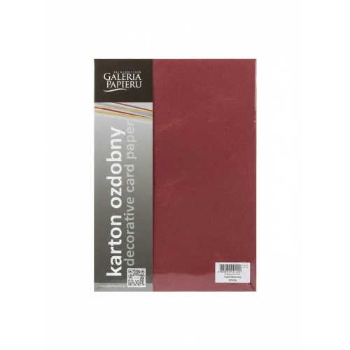 Papier ozdobny (wizytówkowy) A4 flash bordowy 200g Galeria Papieru (205416)