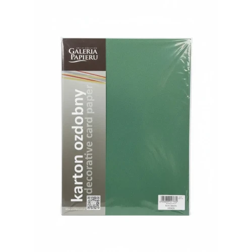 Papier ozdobny (wizytówkowy) A4 Brillo Zielony 200g Galeria Papieru (205424)