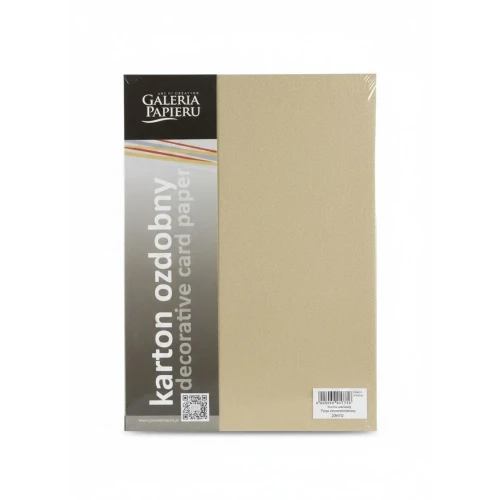 Papier ozdobny (wizytówkowy) A4 Ryps beżowy 250g Galeria Papieru (204702)