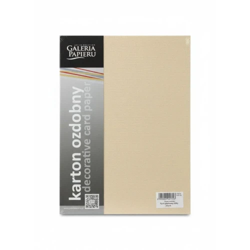Papier ozdobny (wizytówkowy) A4 Ryps piaskowy 250g Galeria Papieru (204703)