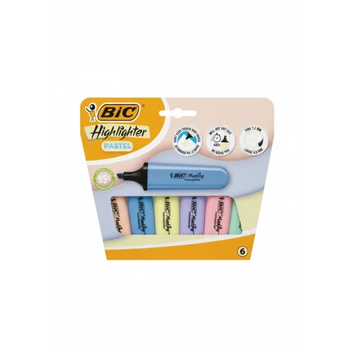 Zakreślacz 6szt wkład mix Bic (302809)