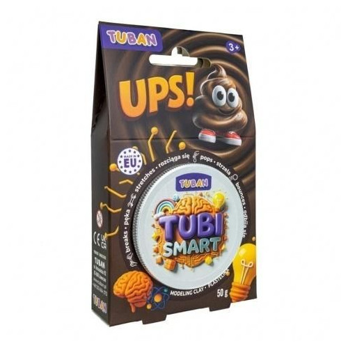 Plastelina 1 kol. Tubi Smart Ups! brązowa 50g Tuban (TU8489)