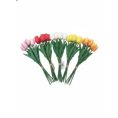 Kwiaty bukiet tulipanów 34cm 8 główek Home And Garden (1194)