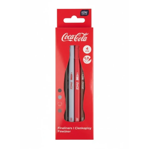 Cienkopis COCA COLA , wkład mix 0,8mm 4kol. Interdruk