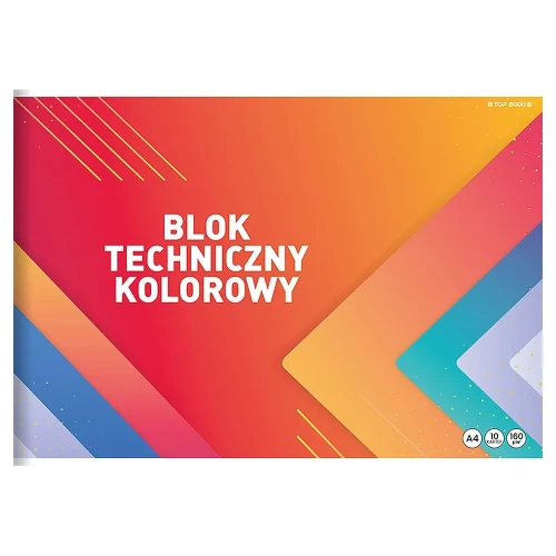Blok techniczny Basic A4 kolorowy 160g 10k Top 2000 (400204141)