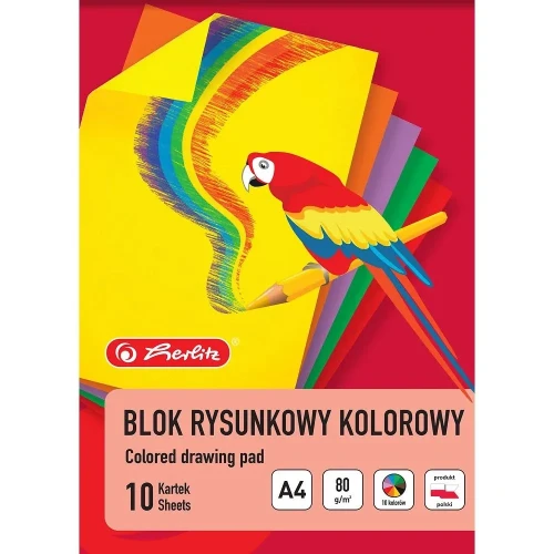 Blok rysunkowy A3 kolorowy 80g 10k Herlitz (400210349)