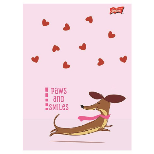 Zeszyt A5 LOVELY DACHSHUND 32k. 70g podwójna linia kolor Unipap