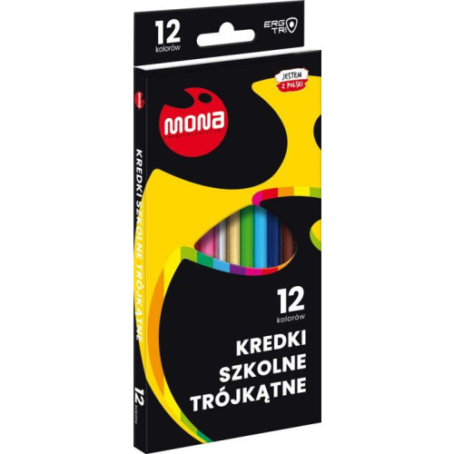 Kredki ołówkowe 12 kol 12 kol. Mona