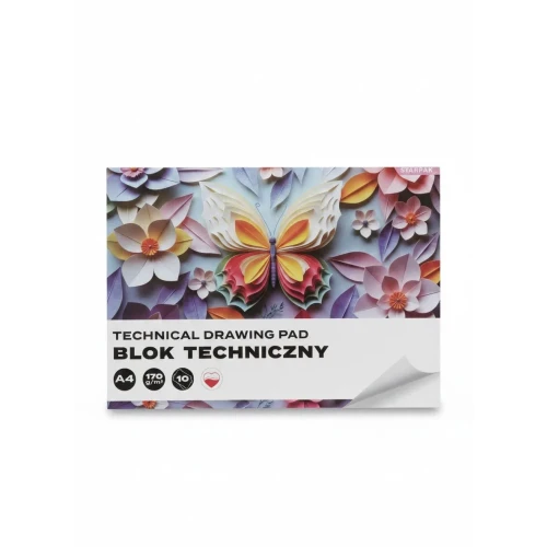 Blok techniczny A4 biały 170g 10k Starpak (588814)