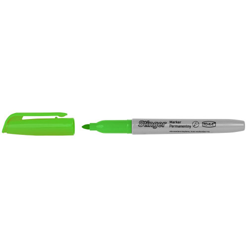 Marker permanentny STINGER wkład zielony 1,5mm okrągła końcówka Toma
