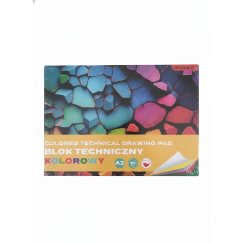 Blok techniczny A3 mix 10k Starpak (589541)