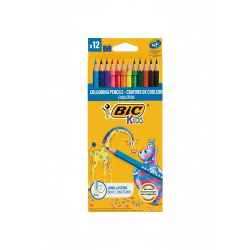 Kredki ołówkowe Evolution 12 kol 12 kol. Bic Kids (829029)