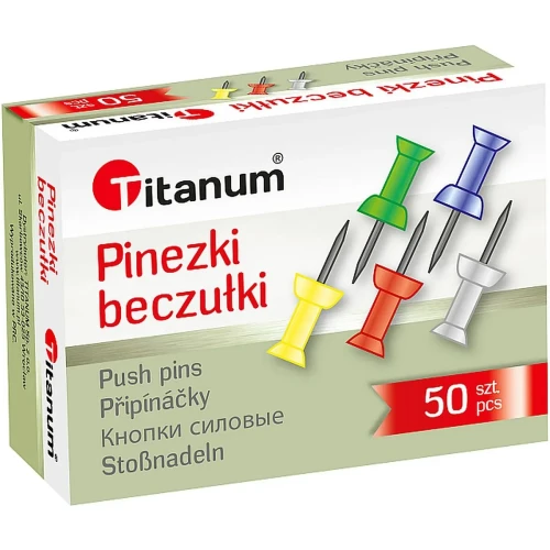 Pinezki beczułki kolor: mix 50 szt Titanum