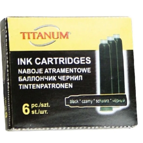 Naboje krótkie do piór czarny Titanum