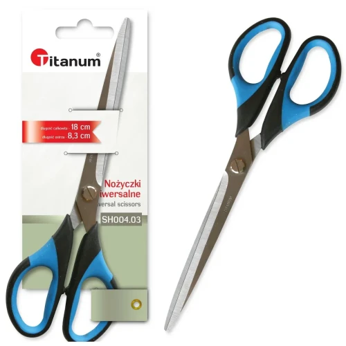 Nożyczki ergonomiczne 18cm Titanum (SH004-03)