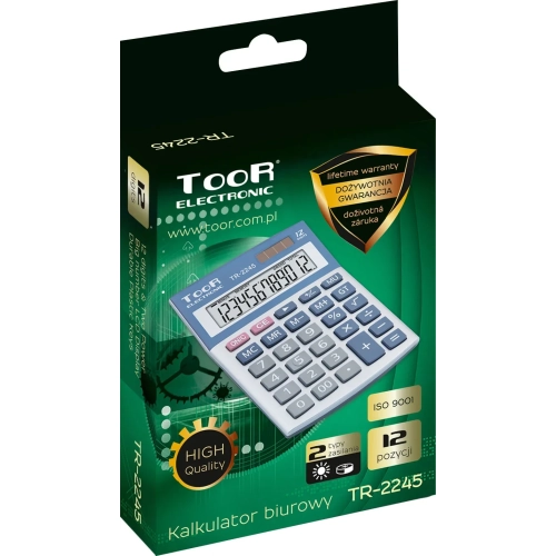 Kalkulator biurowy TOOR TR-2245 12-pozycyjny