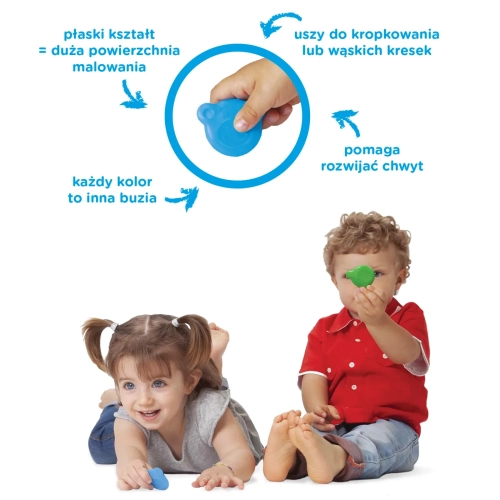 Kredki Misiaki CARIOCA BABY dla dzieci 1+ , kuferek 48 szt. (42958)