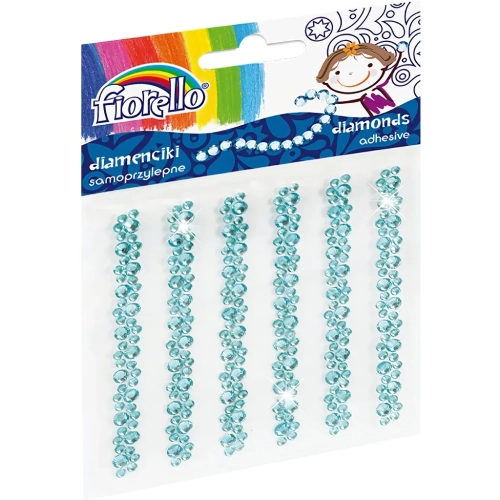 Diamenciki samoprzylepne Fiorello GR- DS06 małe błękitne w paskach