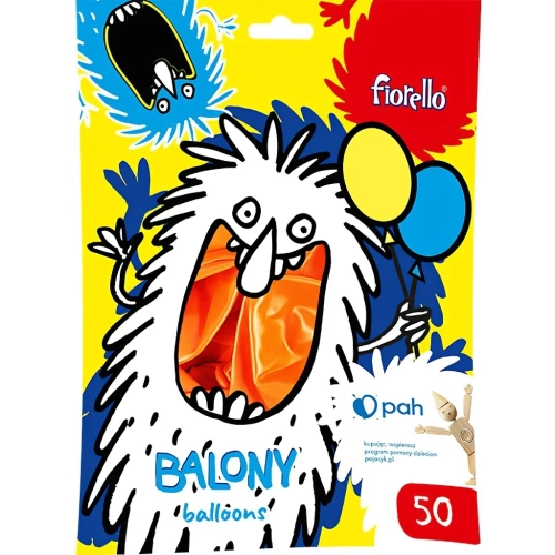 BALONY 12″ METAL POMARAŃCZOWY Fiorello 50 szt.