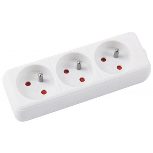 Przedłużacz OFFICE PRODUCTS, 3 gniazda, 1,5m, z uziemieniem, biały