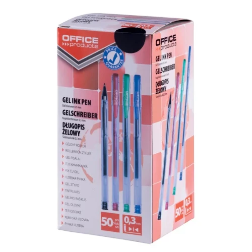 Długopis żelowy OFFICE PRODUCTS Classic 0,5mm, czarny