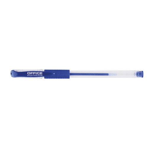 Długopis żelowy OFFICE PRODUCTS, gumowy uchwyt, 0,5mm, niebieski