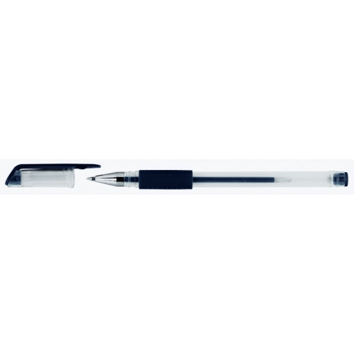 Długopis żelowy OFFICE PRODUCTS, gumowy uchwyt, 0,5mm, czarny