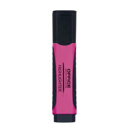 Zakreślacz OFFICE PRODUCTS z gumowym uchwytem, 2-5mm, różowy