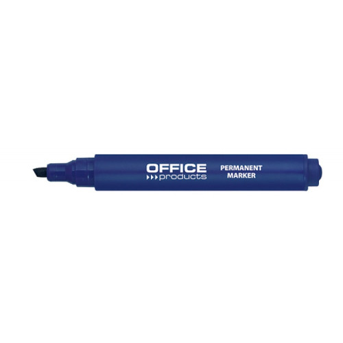 Marker permanentny OFFICE PRODUCTS, ścięty, 1-5mm (linia), niebieski