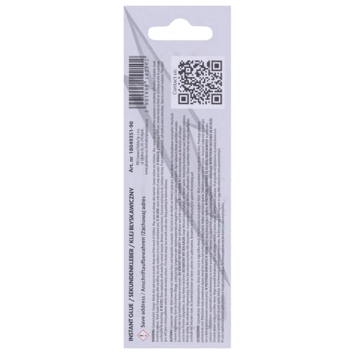 Klej błyskawiczny DONAU SAFETY Glue it, 3g, blister, transparentny