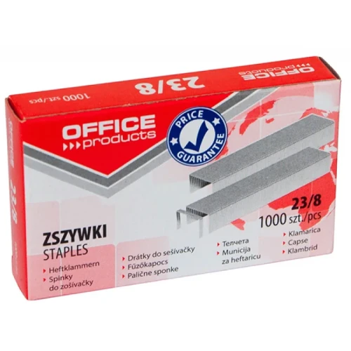 Zszywki OFFICE PRODUCTS, 23/8, 1000szt.