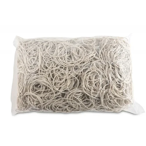 Gumki recepturki OFFICE PRODUCTS, średnica 50mm, 1,5x1,5mm, 60% kauczuku, 1000g, zgrzewka, białe