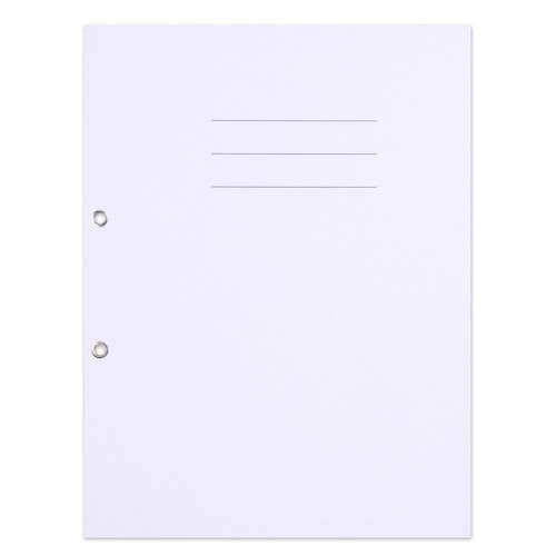Skoroszyt OFFICE PRODUCTS Budget, karton, oczkowy, nadruk, 1/1, A4, 250gsm, biały