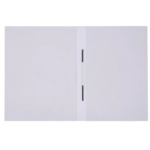 Skoroszyt OFFICE PRODUCTS Budget Pro, karton, z listwą, biały wewn., A4, 250gsm, biały