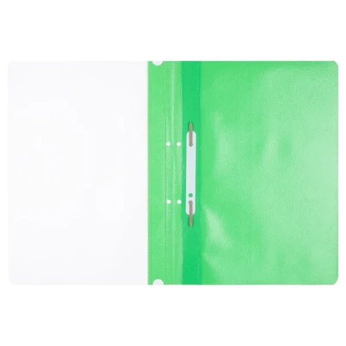 Skoroszyt OFFICE PRODUCTS, PP, A4, 2 otwory, 100/170mikr., wpinany, zielony