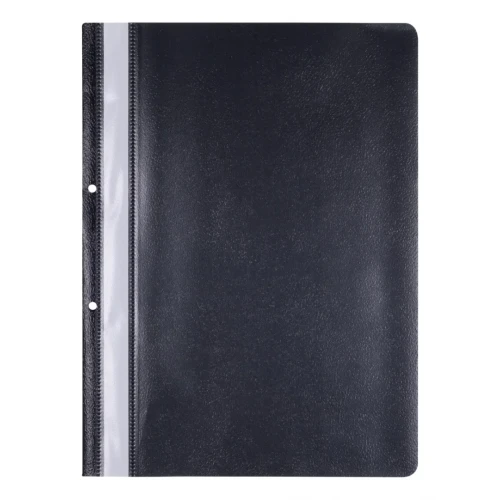 Skoroszyt OFFICE PRODUCTS, PP, A4, 2 otwory, 100/170mikr., wpinany, czarny