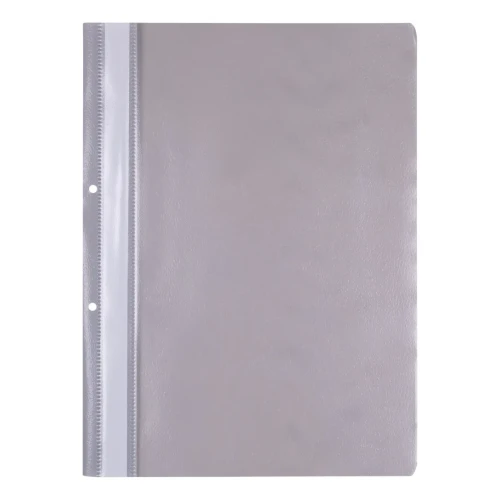 Skoroszyt OFFICE PRODUCTS, PP, A4, 2 otwory, 100/170mikr., wpinany, szary