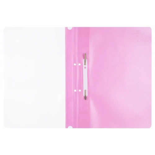 Skoroszyt OFFICE PRODUCTS, PP, A4, 2 otwory, 100/170mikr., wpinany, różowy