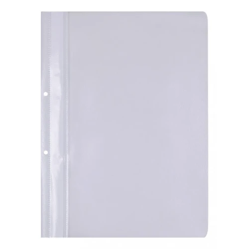 Skoroszyt OFFICE PRODUCTS, PP, A4, 2 otwory, 100/170mikr., wpinany, biały