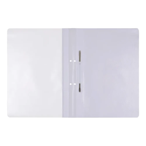 Skoroszyt OFFICE PRODUCTS, PP, A4, 2 otwory, 100/170mikr., wpinany, biały