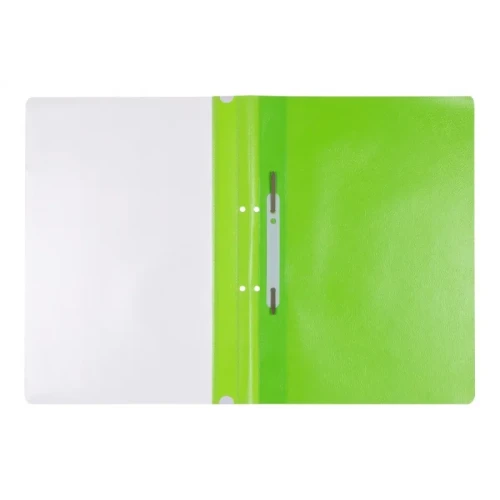 Skoroszyt OFFICE PRODUCTS, PP, A4, 2 otwory, 100/170mikr., wpinany, jasnozielony