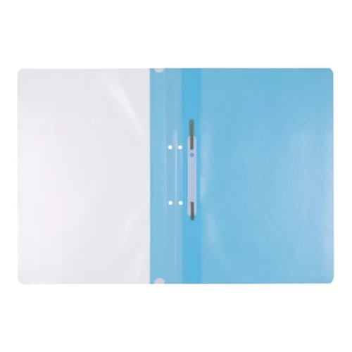 Skoroszyt OFFICE PRODUCTS, PP, A4, 2 otwory, 100/170mikr., wpinany, jasnoniebieski