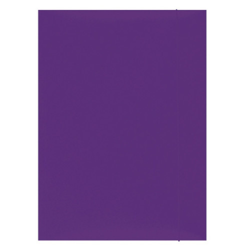Teczka z gumką OFFICE PRODUCTS, karton, A4, 300gsm, 3-skrz., fioletowa