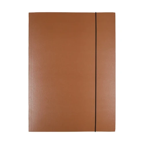 Teczka z gumką OFFICE PRODUCTS Natura, karton/lakier, A4, 300gsm, 3-skrz., mix kolorów
