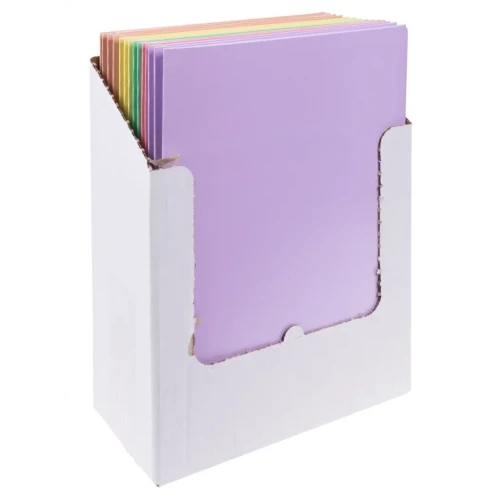 Teczka z gumką OFFICE PRODUCTS Pastel, karton/lakier, A4, 300gsm, 3-skrz., mix kolorów