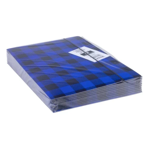 Teczka z gumką OFFICE PRODUCTS, karton/lakier, A4, 320gsm, 3-skrz., mix kolorów w kratę