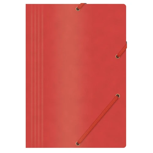 Teczka z gumką OFFICE PRODUCTS, preszpan, A4, 390gsm, 3-skrz., czerwona